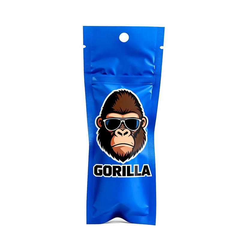 Black Zip Lock Pouch with Hang Hole, Long Narrow Stand Up Zipper Packaging Bag - Image 7