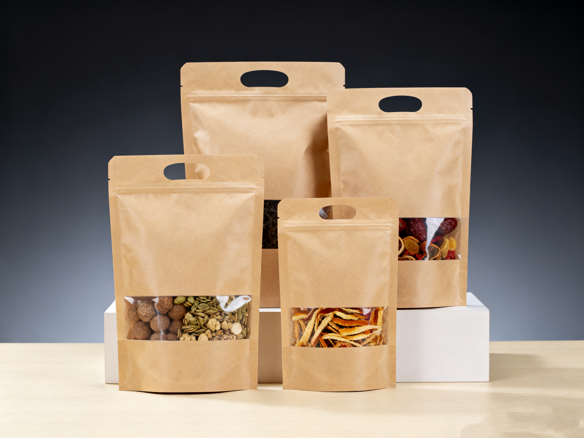 Alternative view of Eco-friendly party treat bags, ideal for candy, cookie, snack and gift packaging. Custom print is welcomed.
