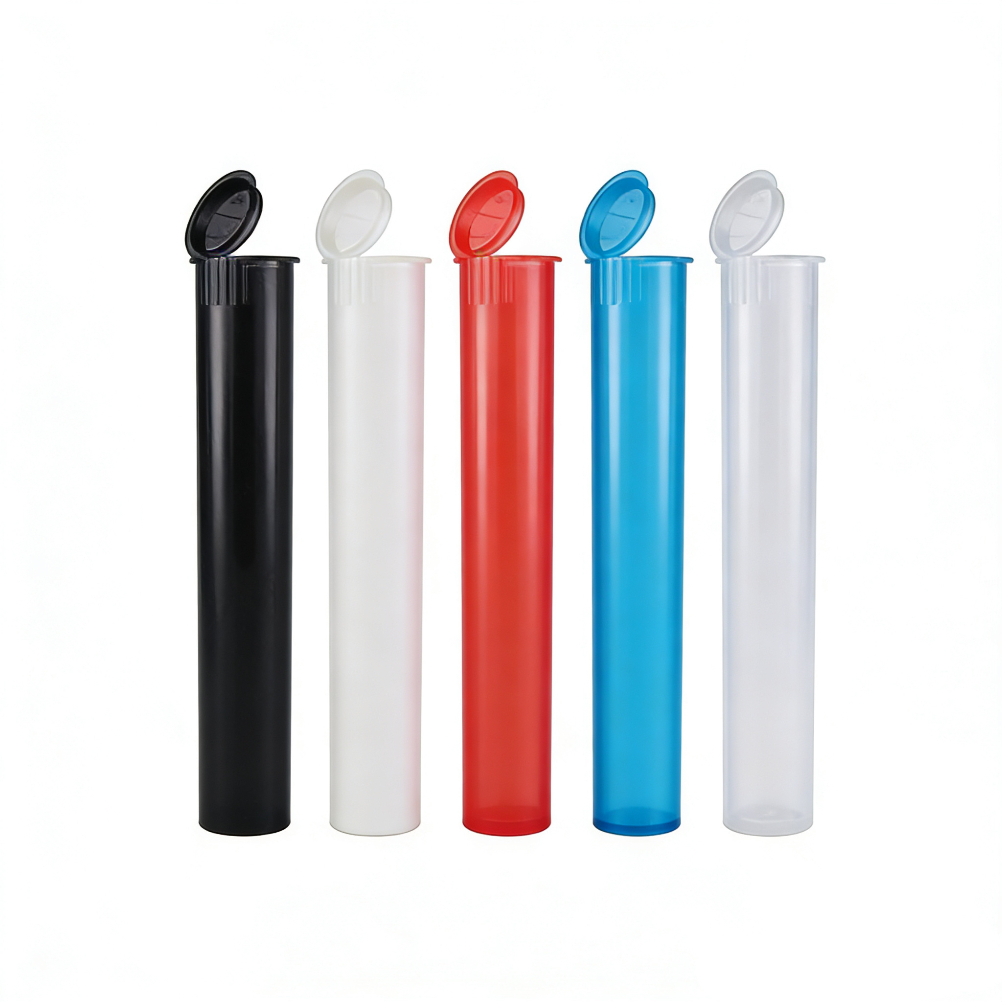 PP Plastic Pop Top Tubes with Flip Cap, Empty Cylinder Packaging Tubes - Image 3