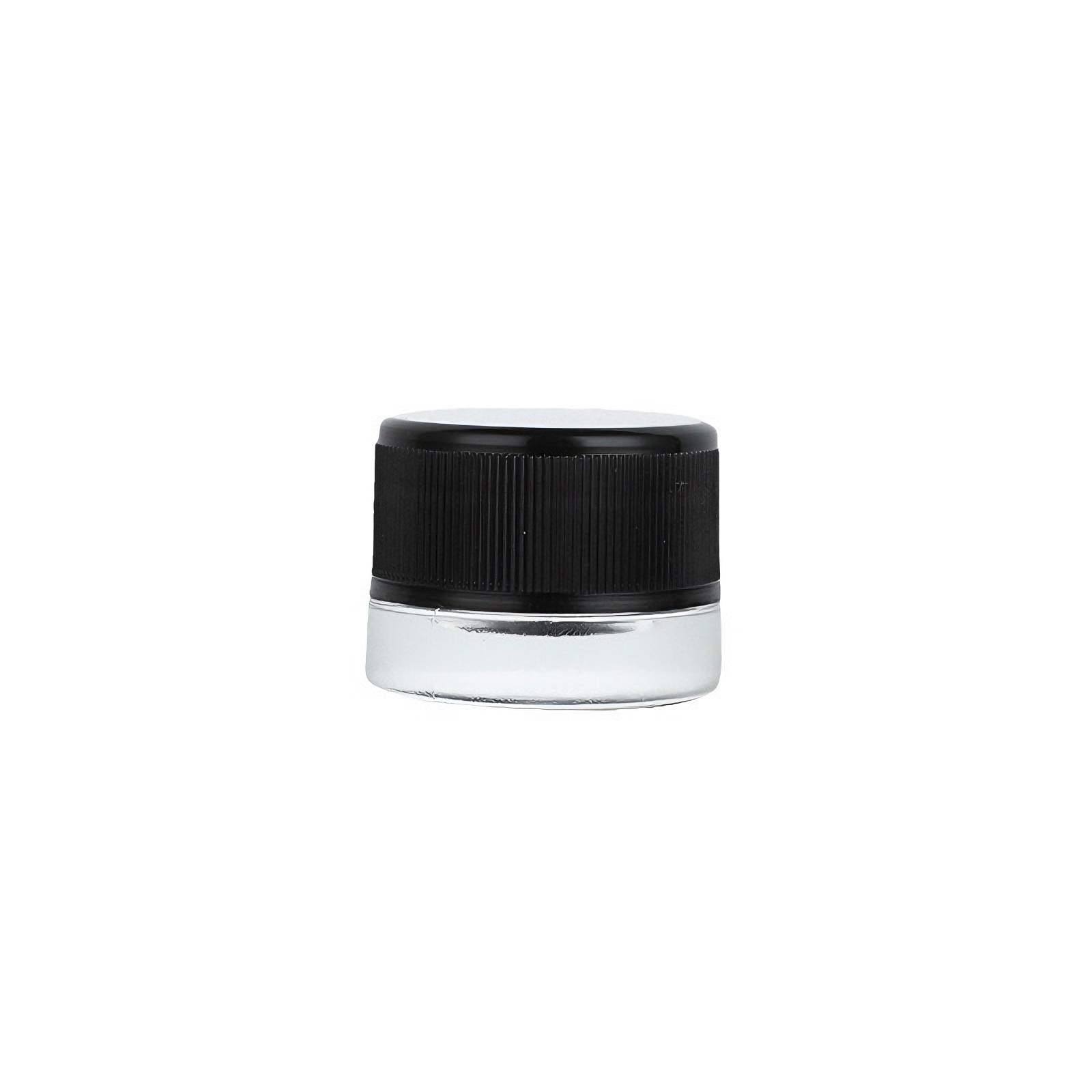 5g 10g clear glass jars with black screw caps, square and round 2 styles. - Image 3